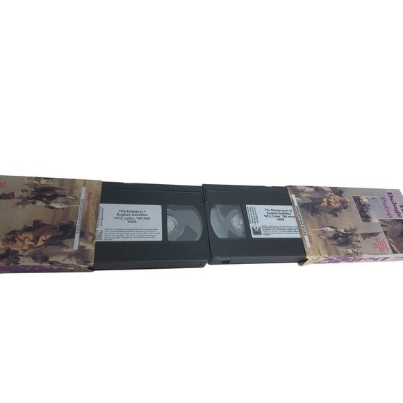 Vintage The Deluge Potop Part 1 And 2 VHS English Subtitles SET OF 2 - Picture 3 of 6